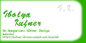 ibolya kufner business card